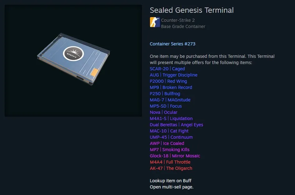 Терминал Genesis в Counter-Strike 2