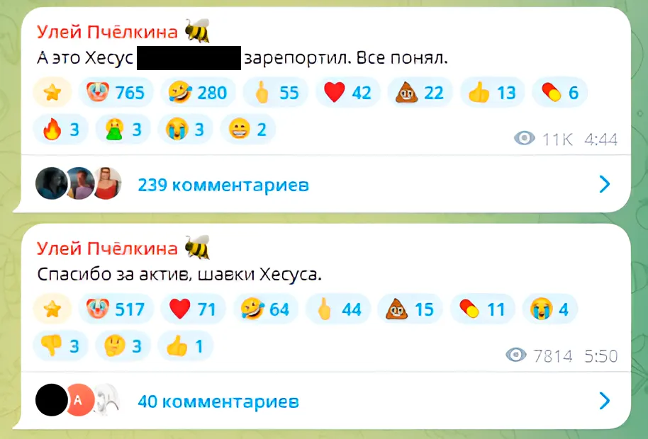 Ныне удалённые посты в канале PCH3LK1N, в которых стример обвинил аудиторию Алексея JesusAVGN* Губанова в накрутке жалоб на Twitch