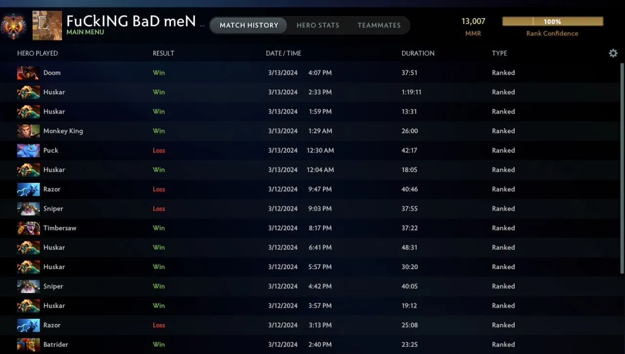Malr1ne апнул 13 тысяч MMR