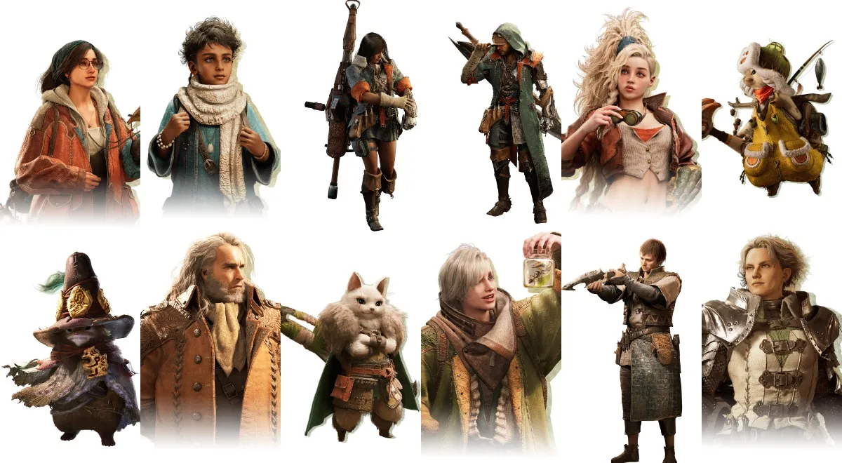 Основные персонажи Monster Hunter Wilds