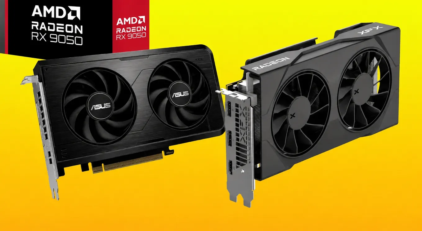 ASUS и XFX представили видеокарты Radeon RX 9050 с 8 ГБ памяти GDDR6