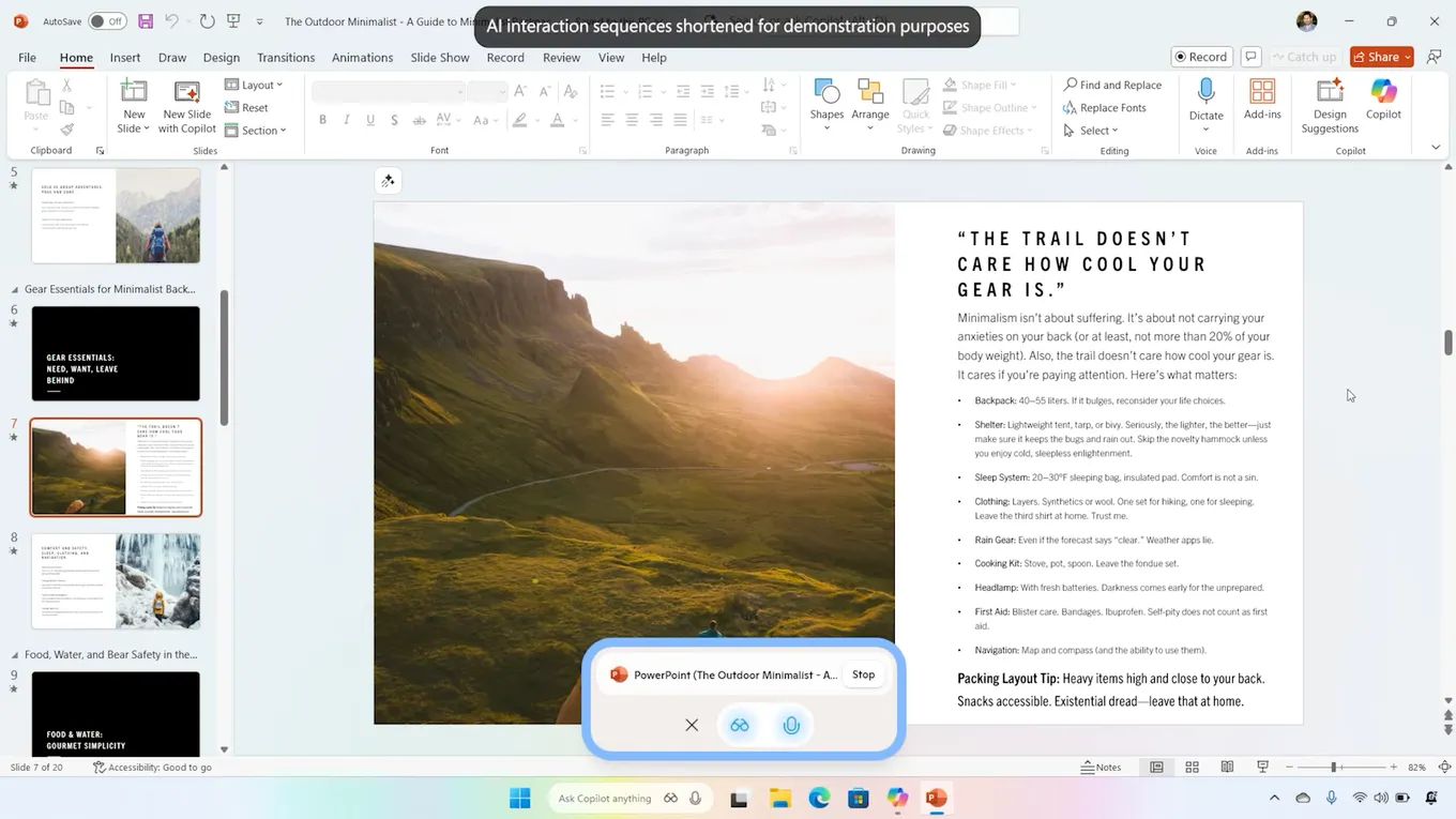 Пример работы Copilot Voice