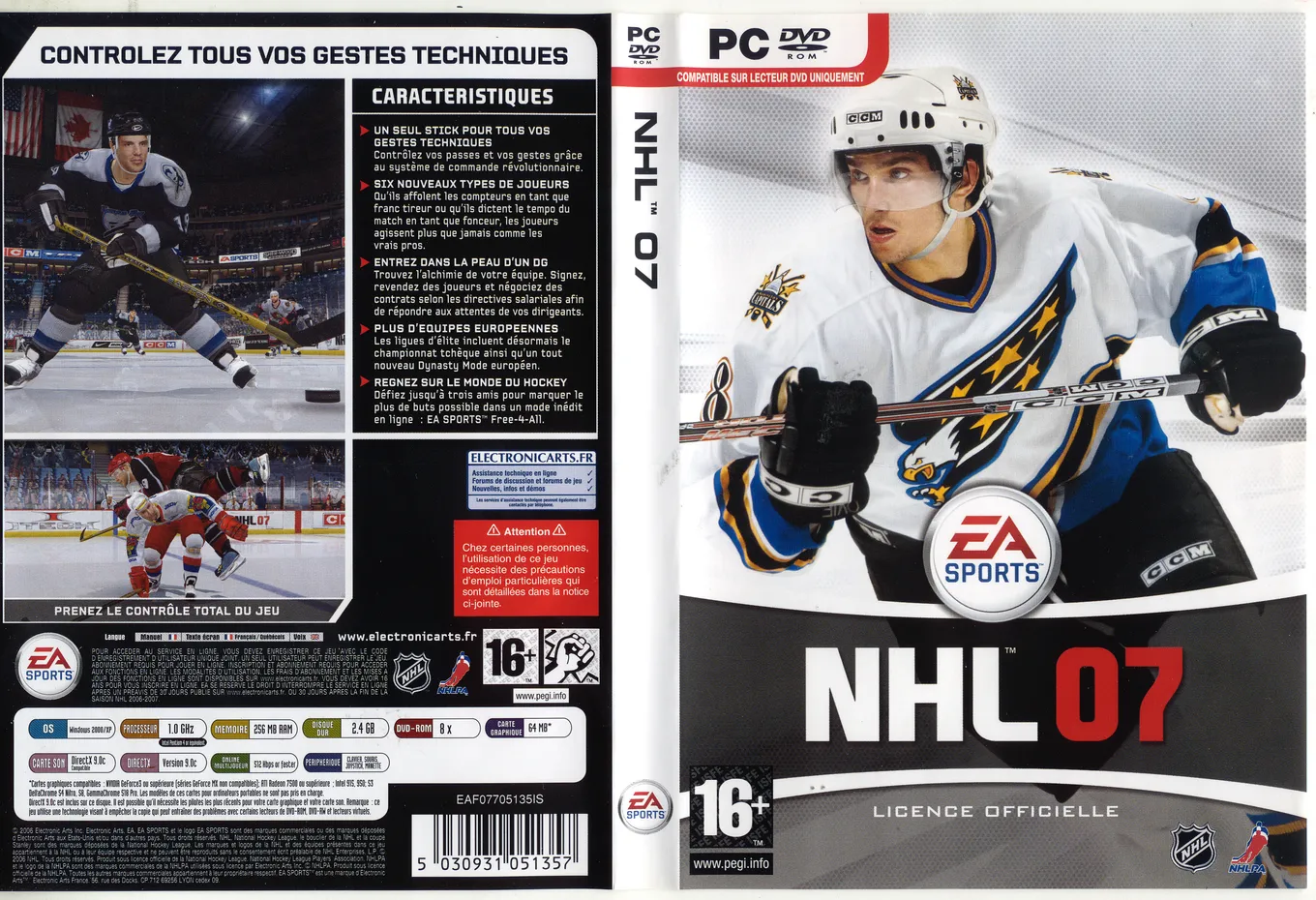 Александр Овечкин на обложке NHL 07