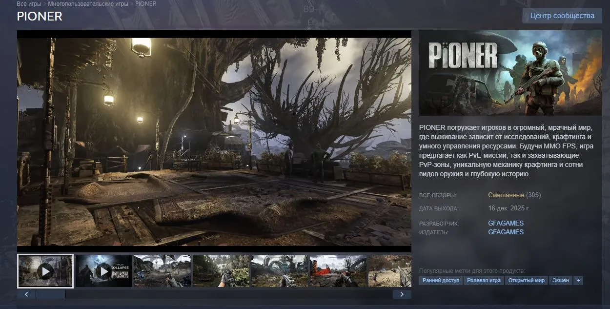 PIONER в Steam