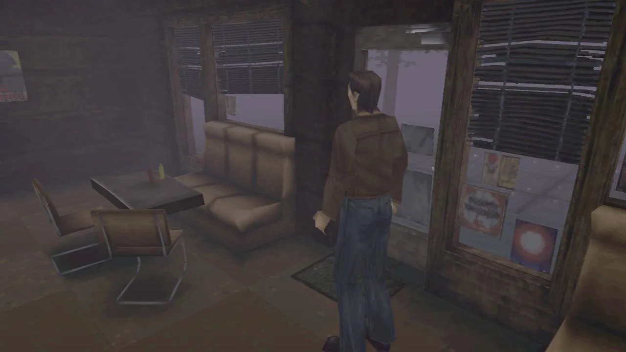 Скриншот из первой части Silent Hill, на котором хорошо видна графика из 1999 года.