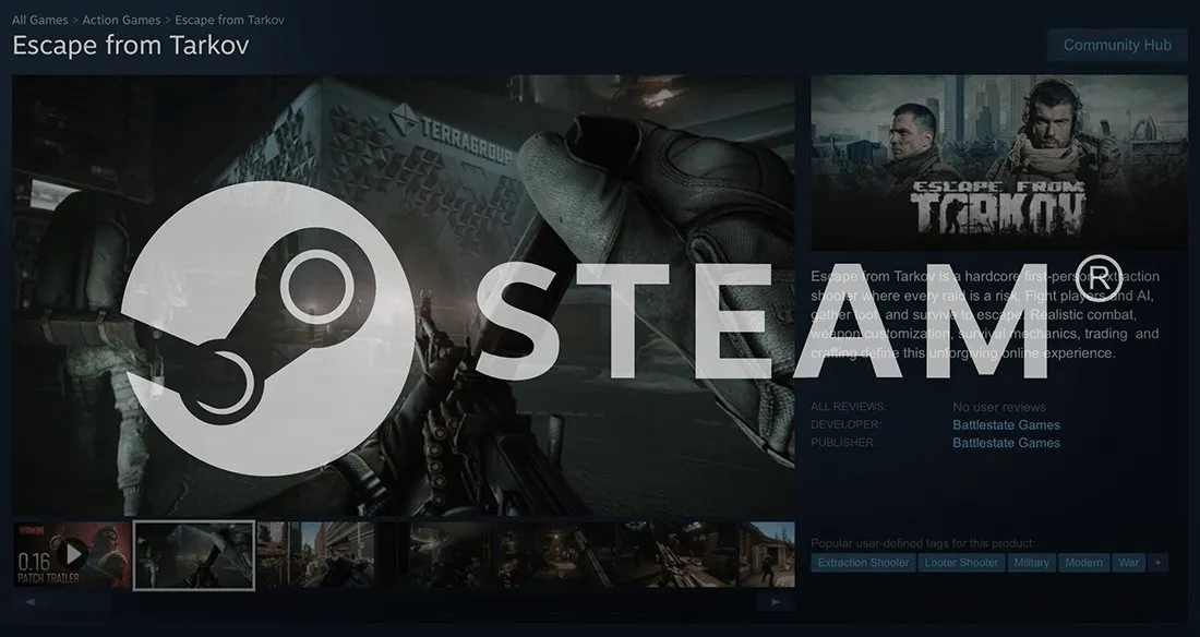 Арт с заготовкой для страницы игры в Steam