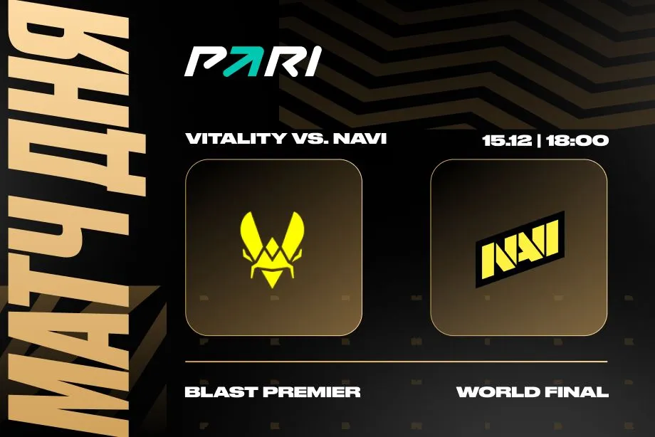 Клиент PARI поставил более 1 600 000 рублей на победу Vitality в матче с Natus Vincere