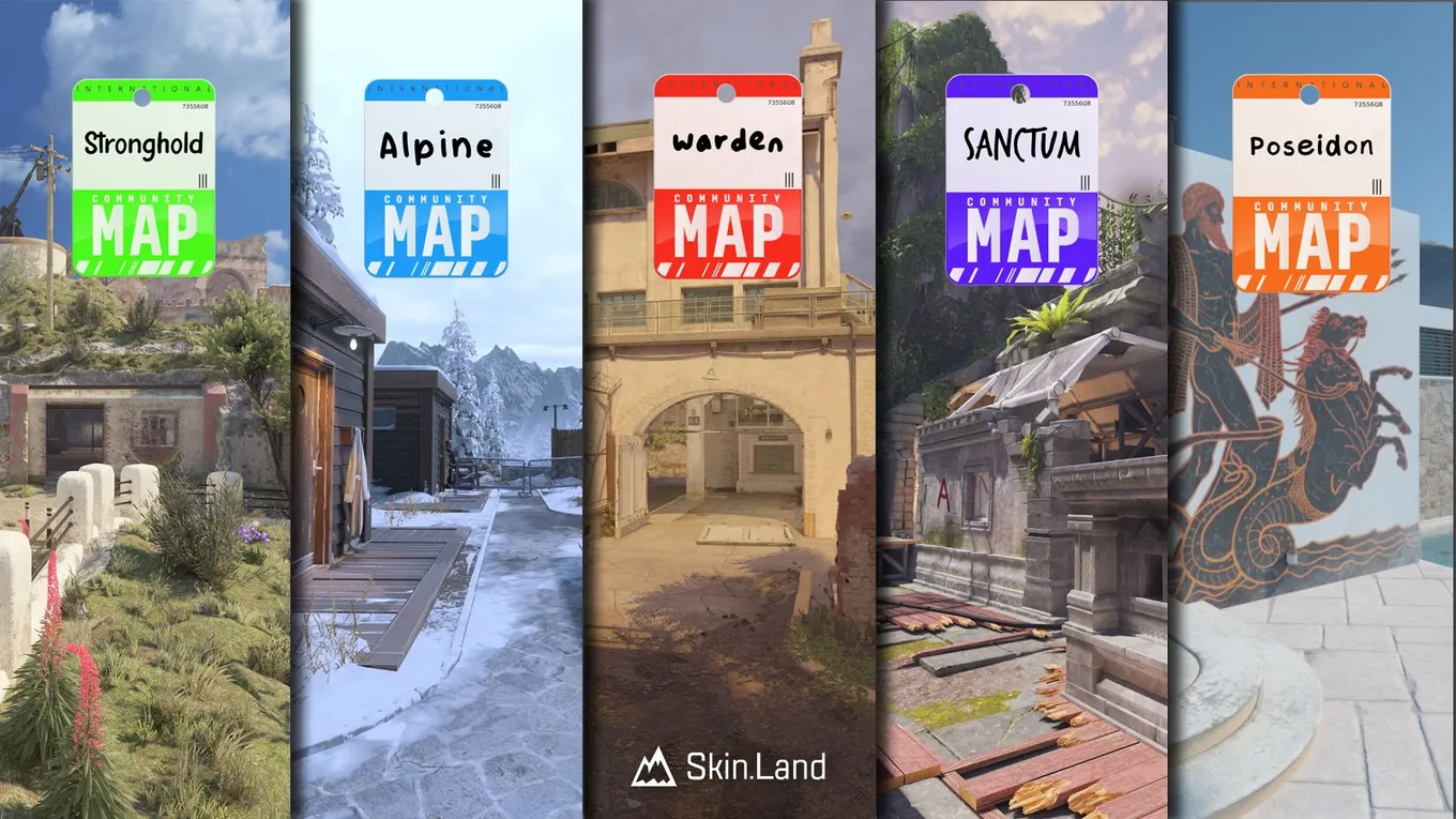 Stronghold, Alpine, Warden, Sanctum и Poseidon в CS2