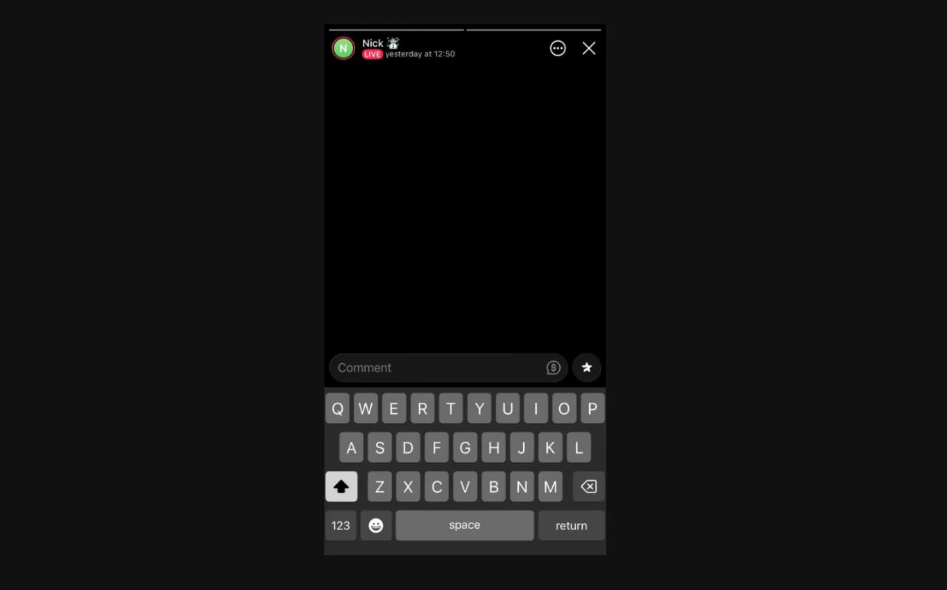 Скриншот с бета-версии Telegram 12.2 для iOS
