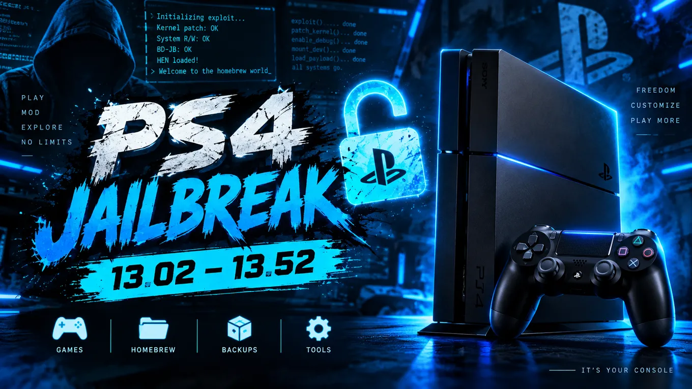 Для PlayStation 4 появился новый джейлбрейк с поддержкой прошивок вплоть до 13.52