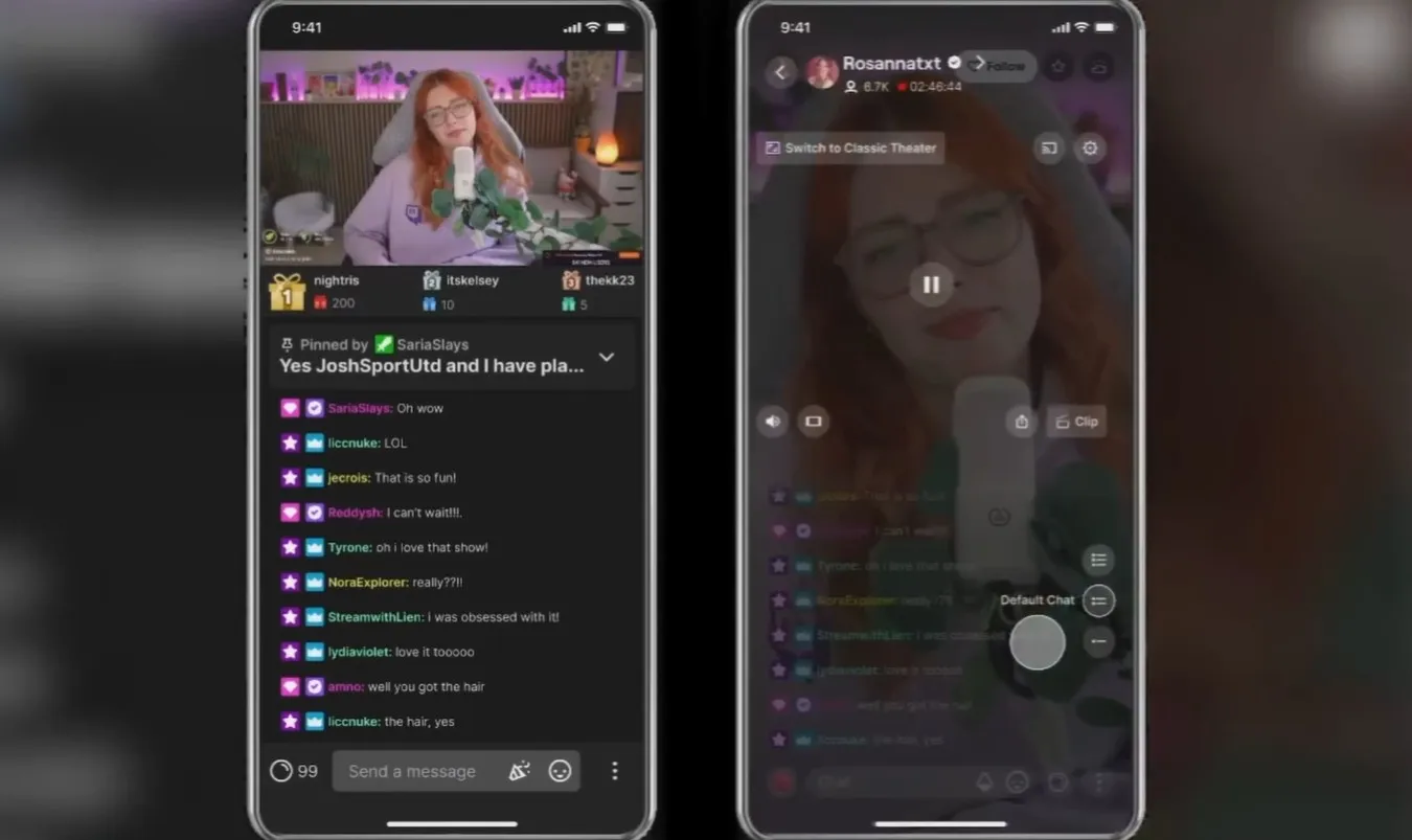 Вертикальные и горизонтальные трансляции на Twitch