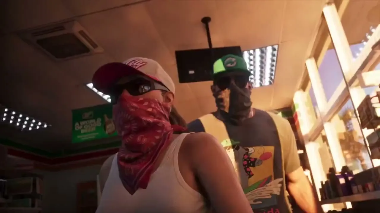 Ограбление в Bayside – кадр из Extended Look GTA 6 (Netflix), Rockstar Games