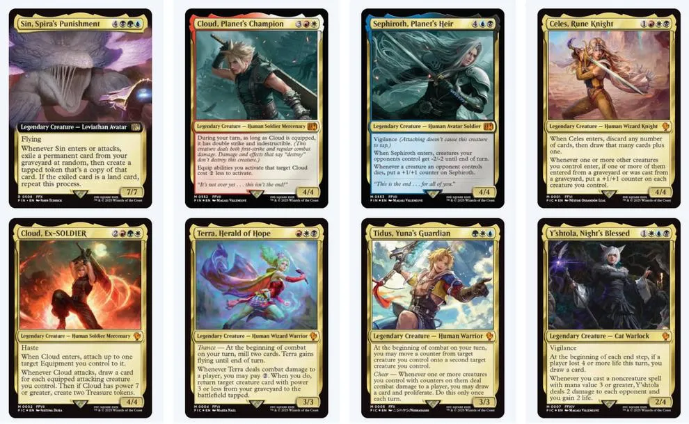 Карты Magic: The Gathering по вселенной Final Fantasy