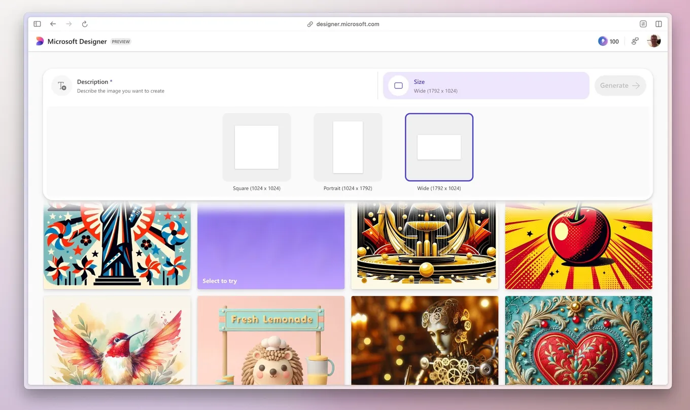 Примеры работ Microsoft Designer