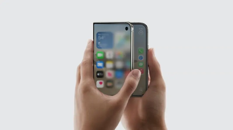 Эффект размытия при открытии iPhone Duo