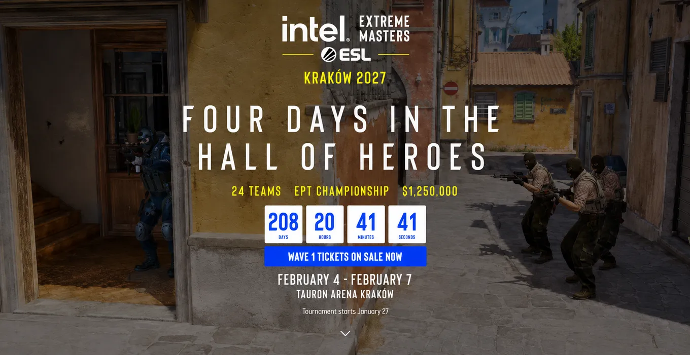 Стартовали продажи билетов на IEM Krakow 2027
