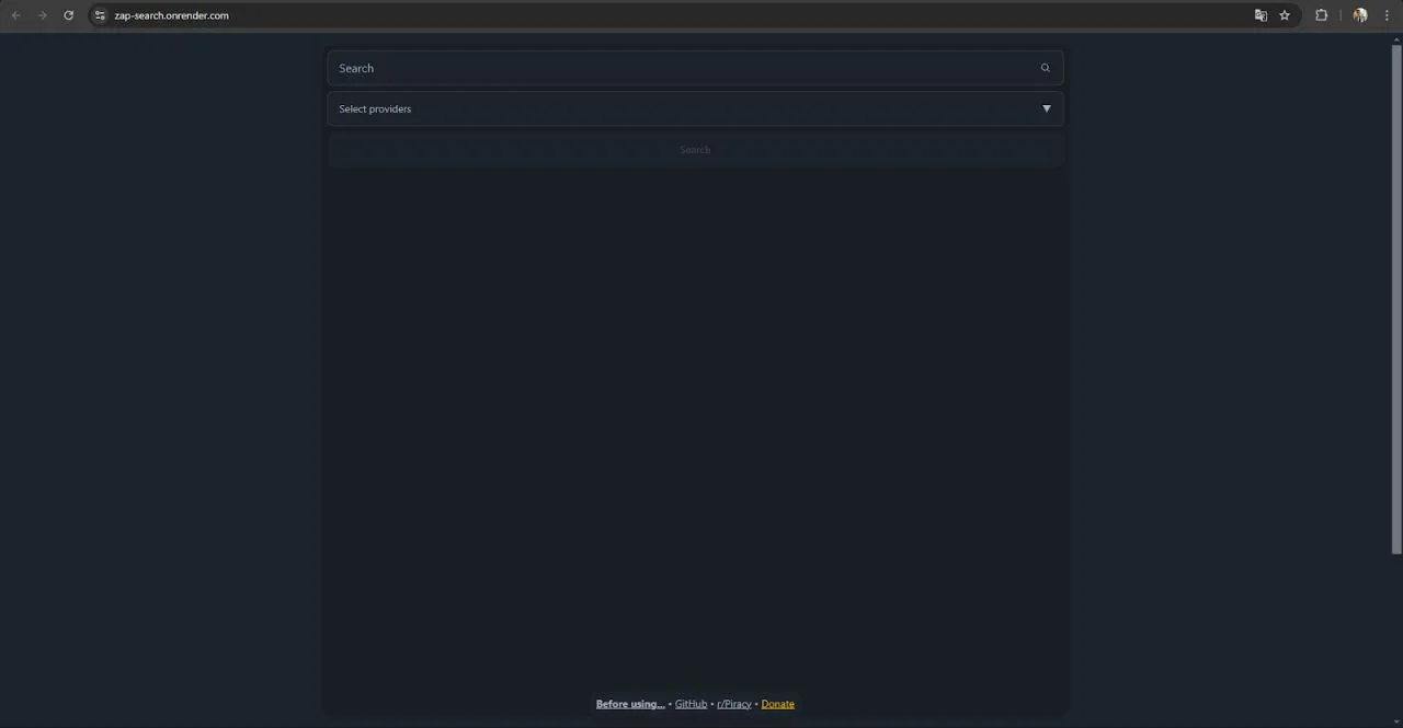 Интерфейс Zap-search