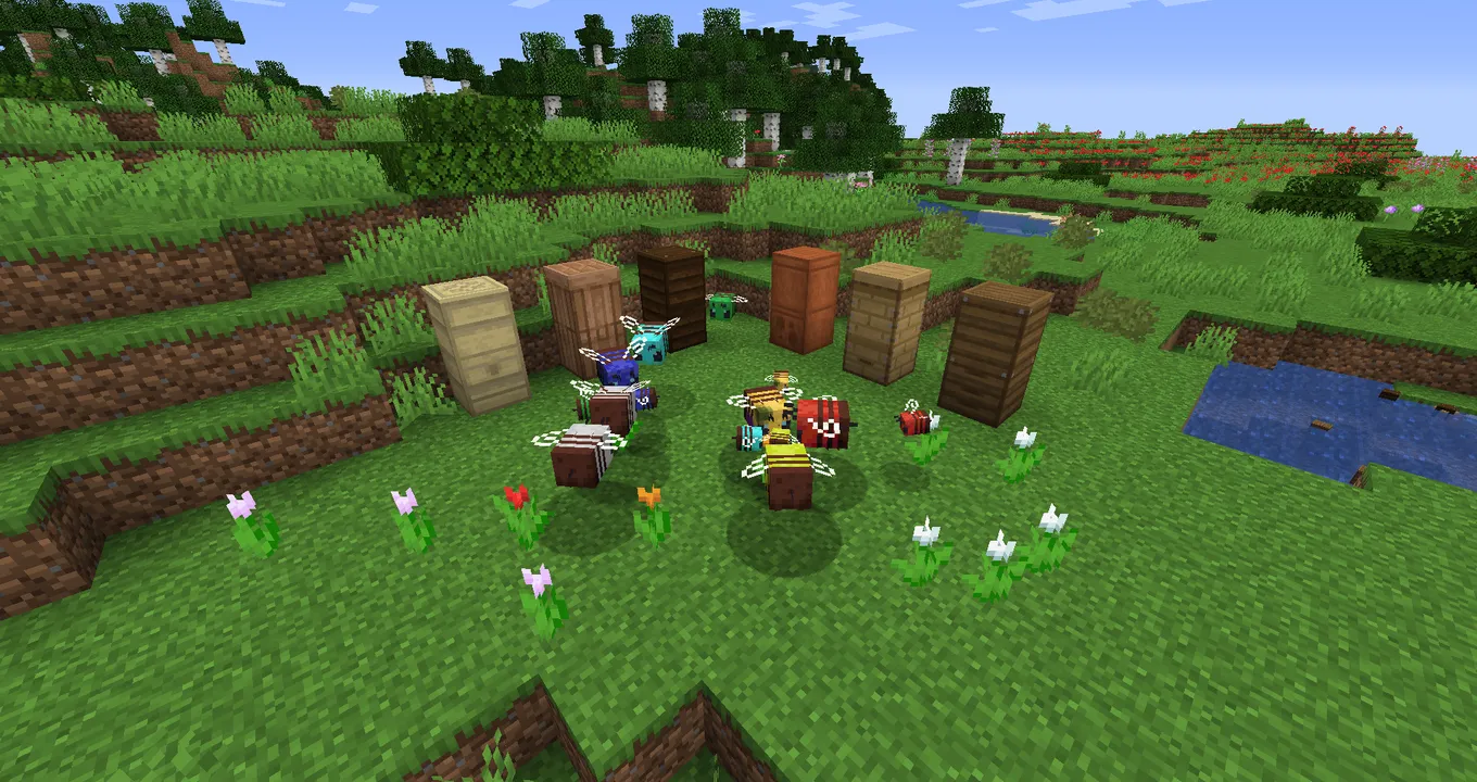 Мод Productive Bees на разные виды пчел