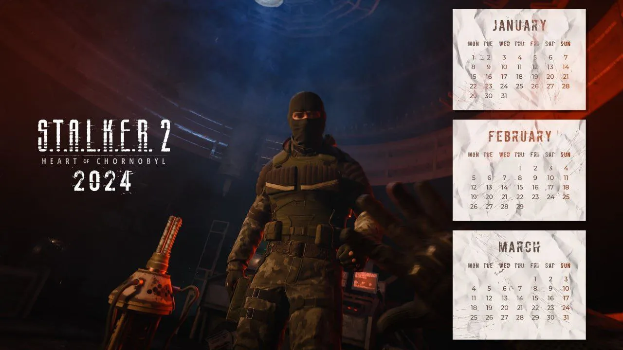 Разработчики S.T.A.L.K.E.R. 2 опубликовали тематический календарь на 2024 год