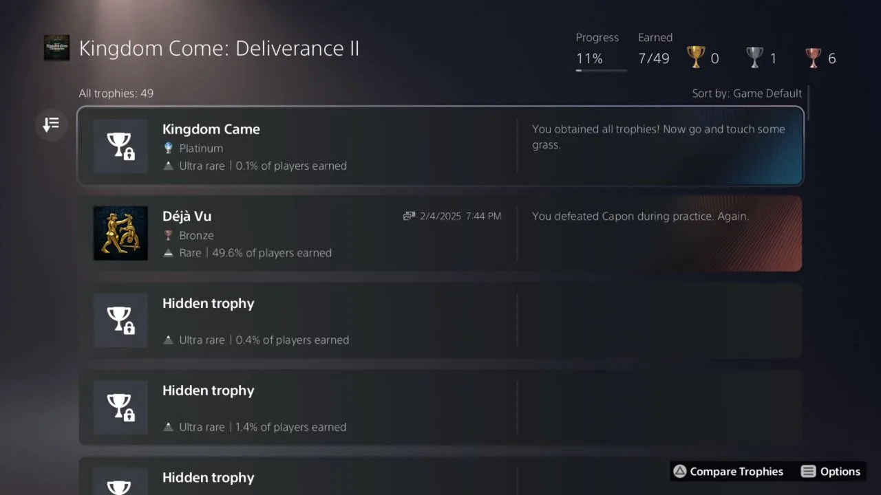 Достижения в Kingdom Come: Deliverance 2