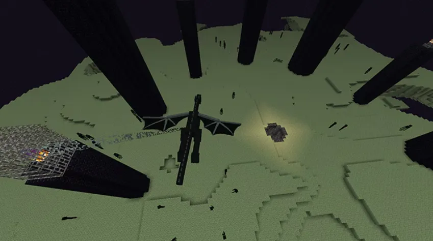Край и главный босс в Minecraft