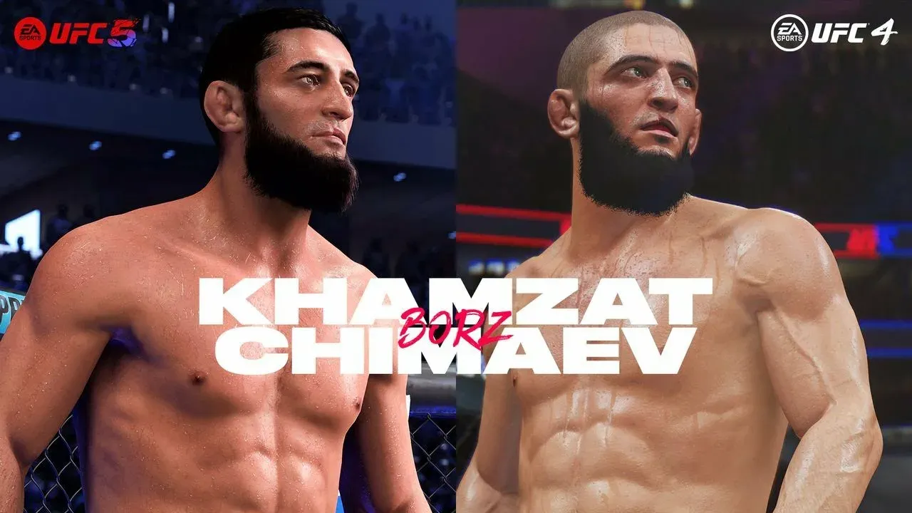 Разница моделей Хамзата Чимаева в UFC 4 и UFC 5