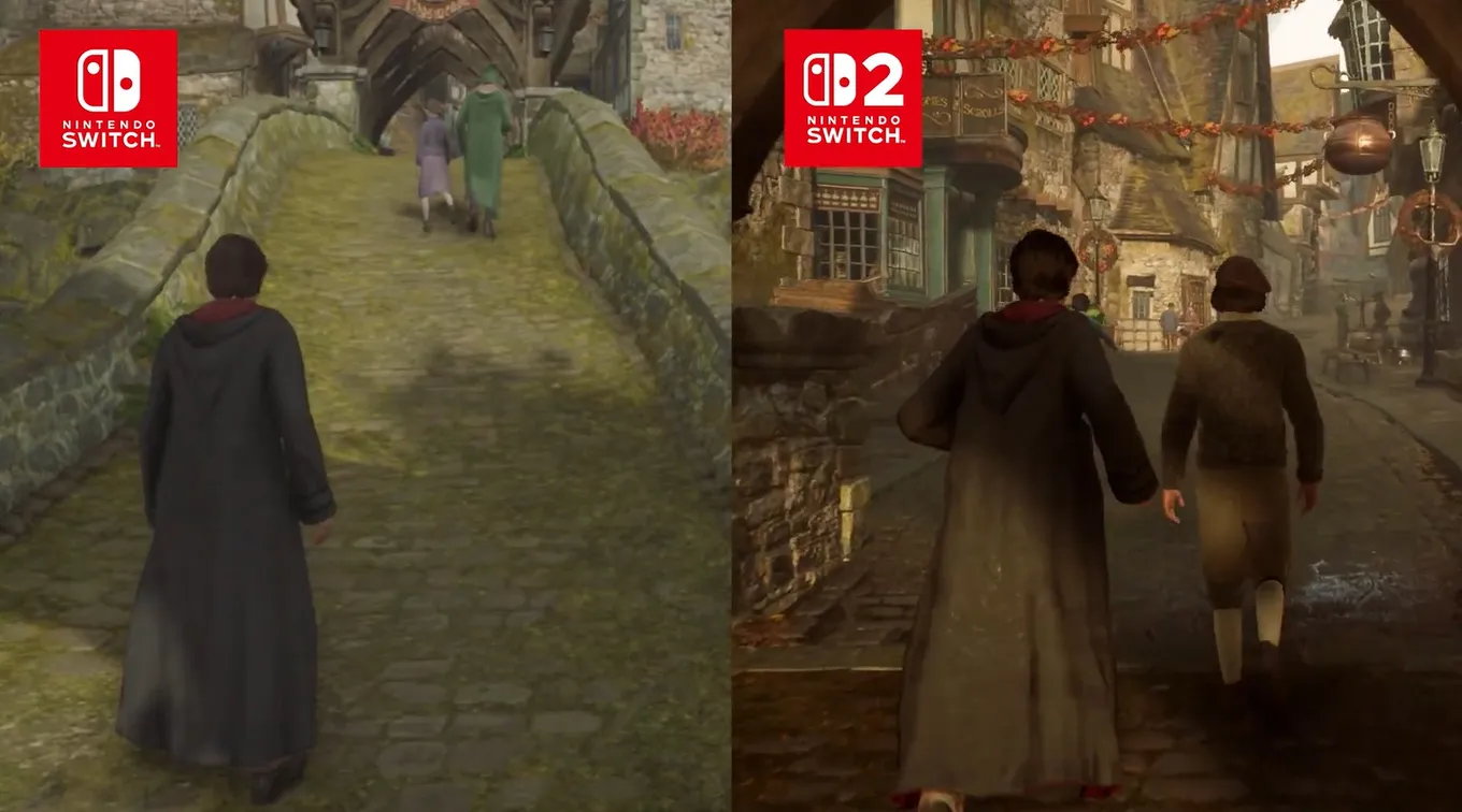 Сравнение Hogwarts Legacy на Nintendo Switch и Switch 2