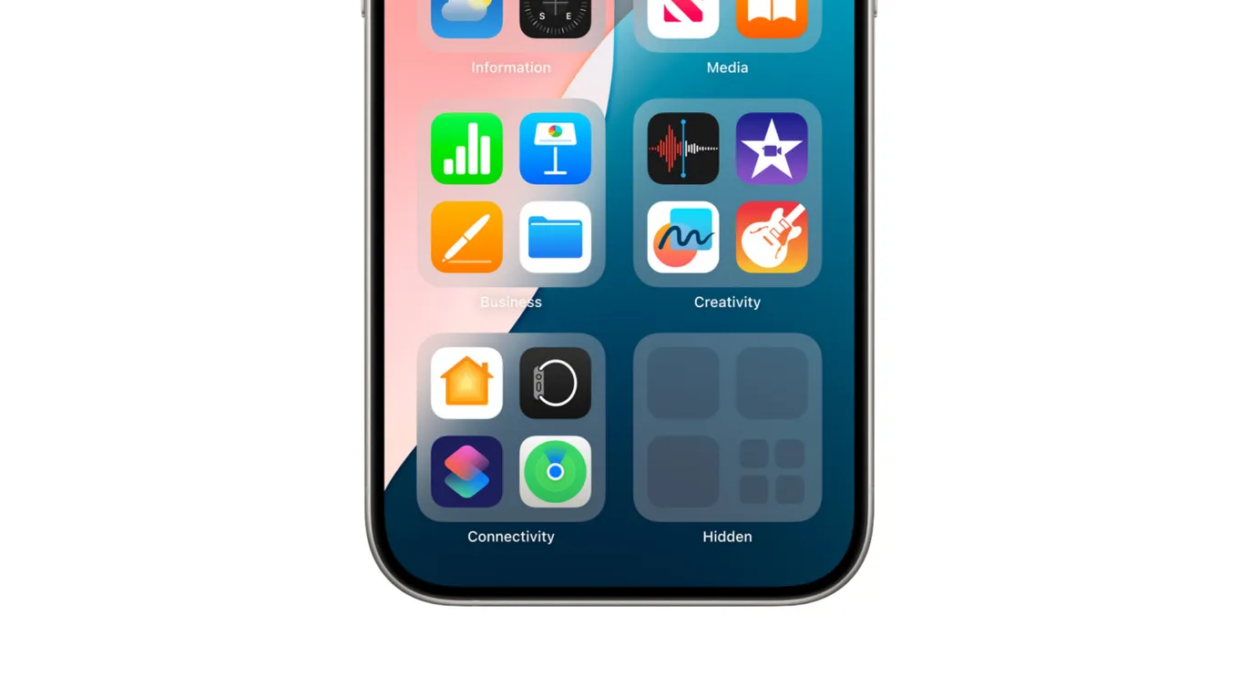 Папка «Скрытых приложений» на iOS 18