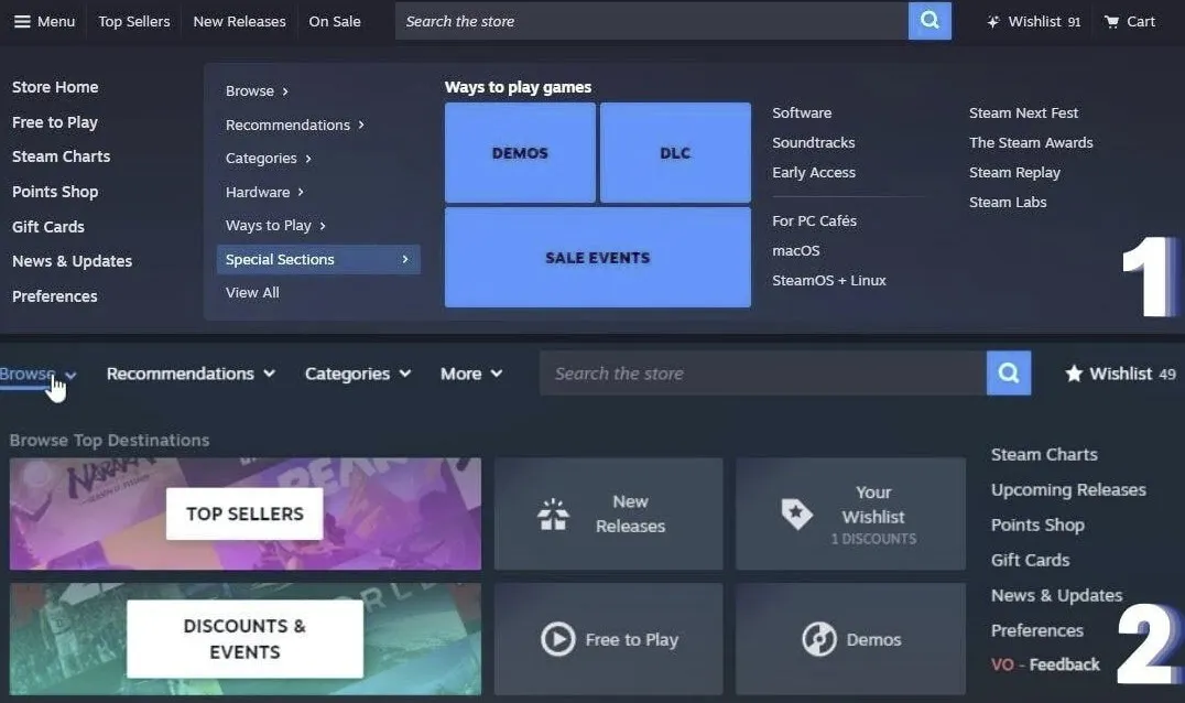 Изменения в Steam