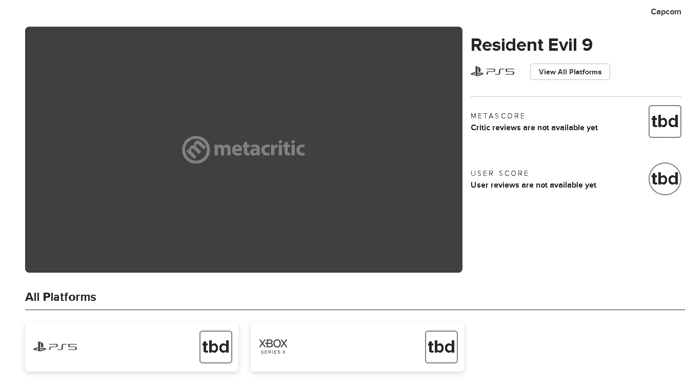 Страница RE 9 на Metacritic