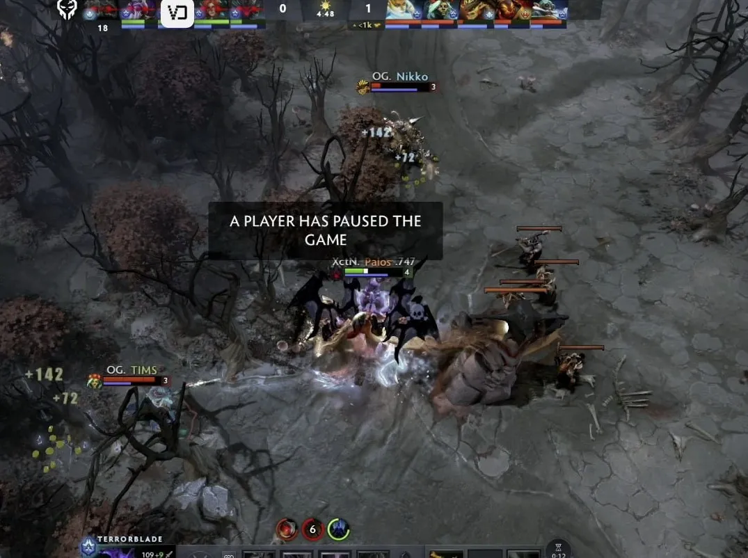 Скриншот из матча Execration – OG группового этапа BLAST Slam V (Ahilles)