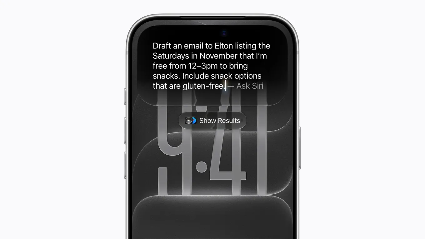 Siri помогает набросать текст на iPhone 18 Pro