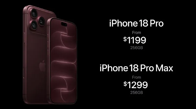 Цены iPhone 18 Pro и iPhone 18 Pro Max