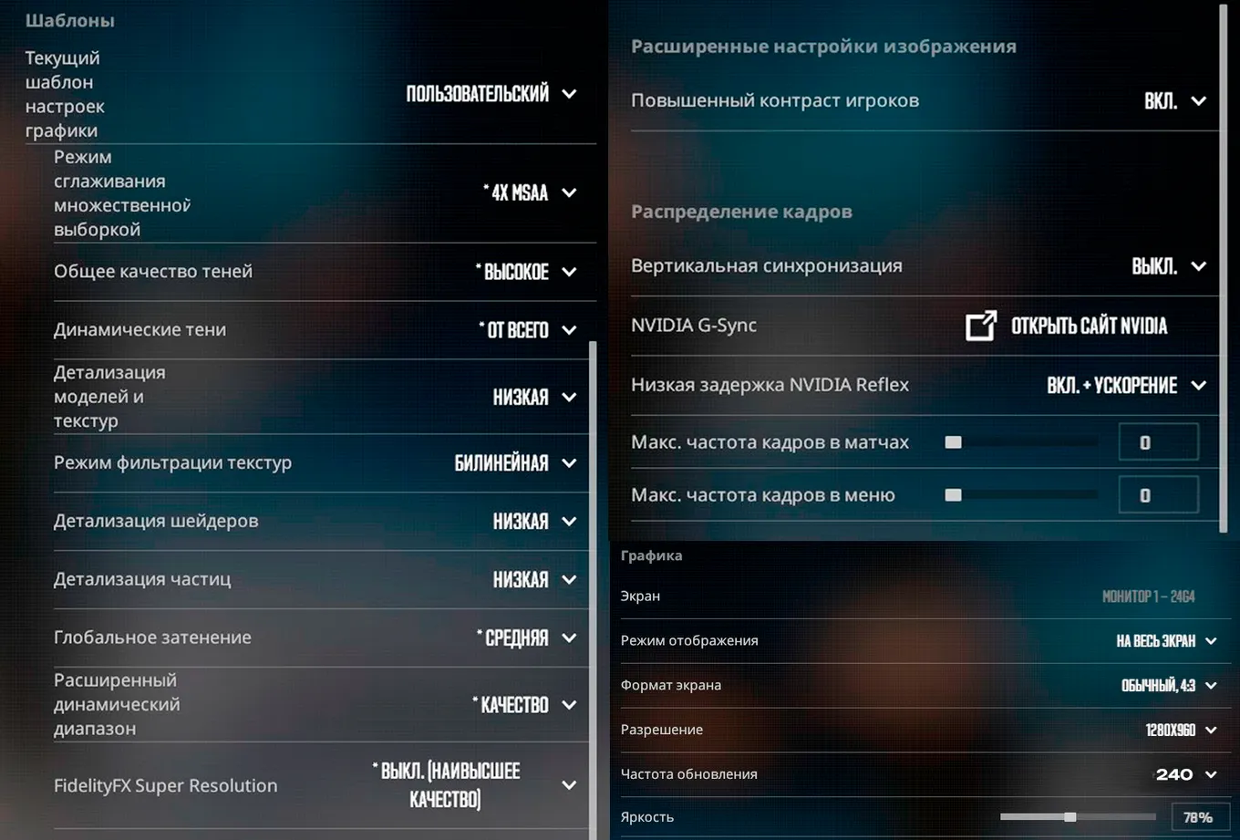 Настройки видео degster в CS2