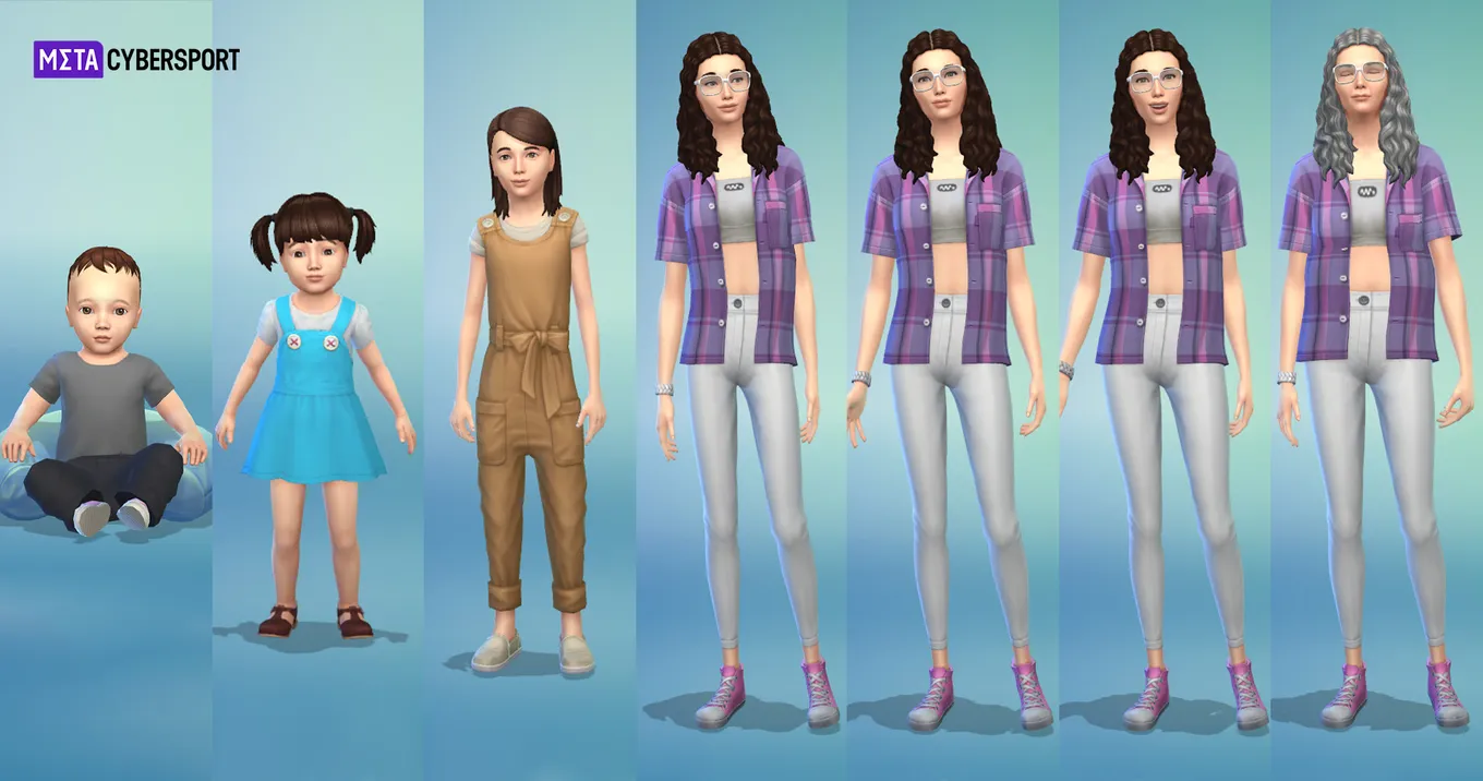 Стадии взросления в Sims 4
