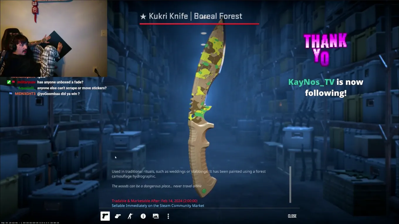 Стример turbine и второй нож – Kukri Knife | Boreal Forest
