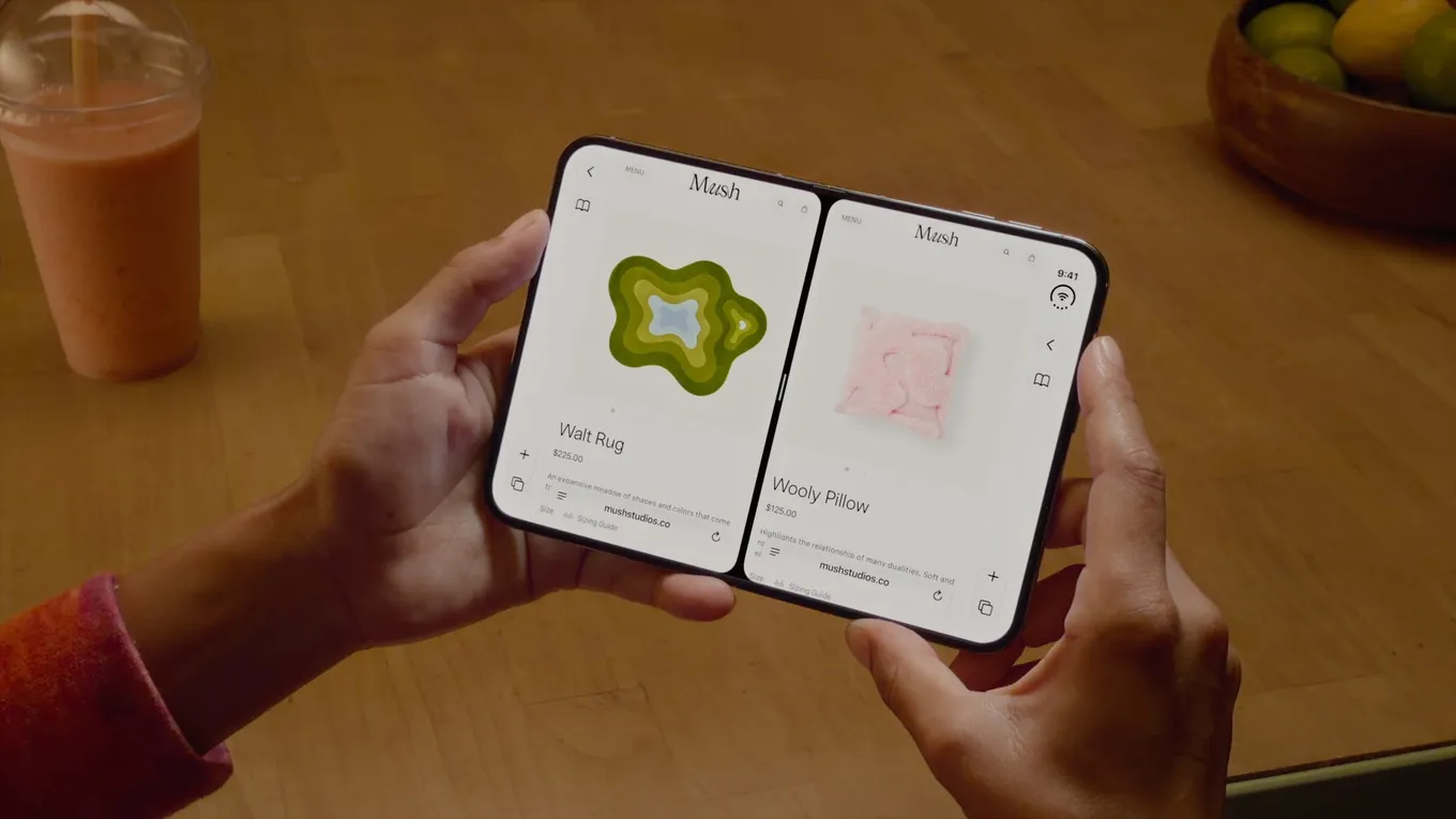 Режим Split View на внутреннем экране Apple Duo