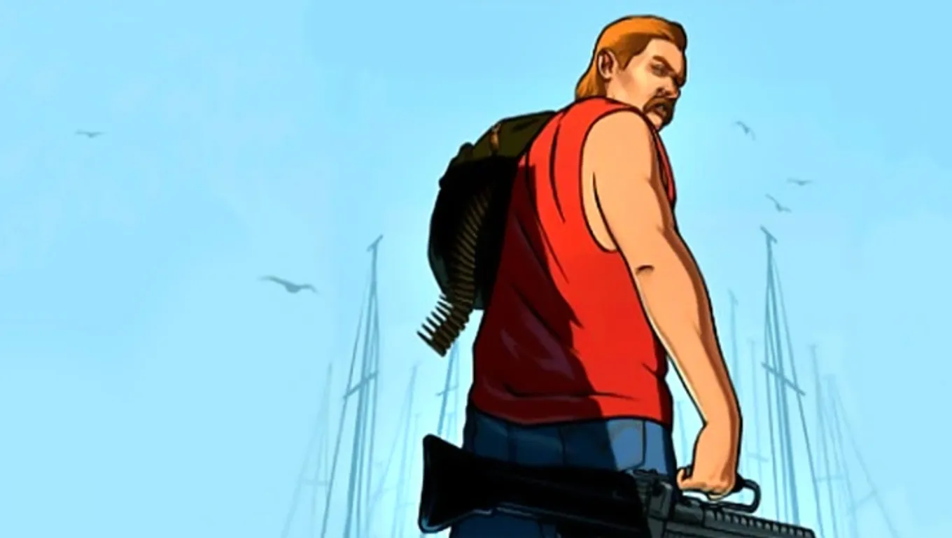 Официальный арт с Филом Кэссиди времён GTA: Vice City Stories