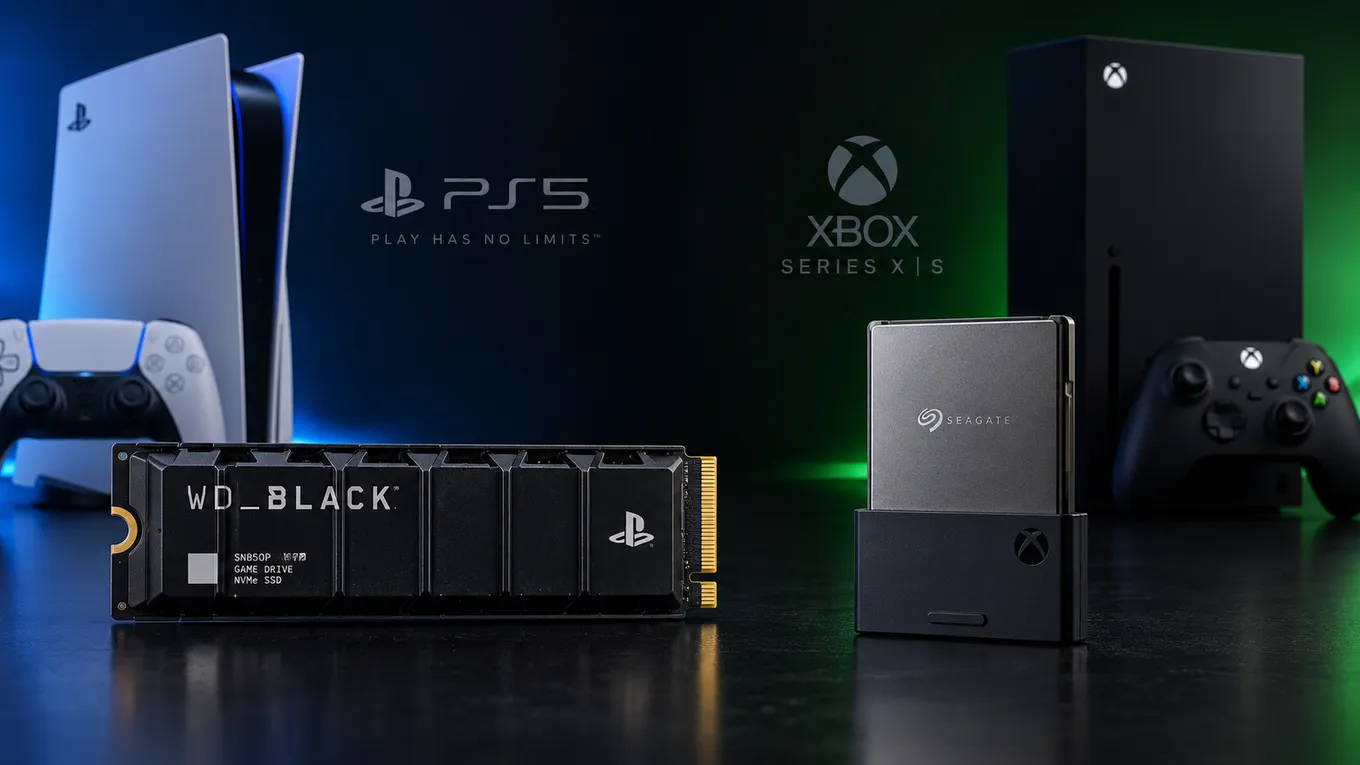 Для расширения памяти PS5 используется внутренний M.2 SSD, а на Xbox Series X|S – фирменная карта Storage Expansion Card