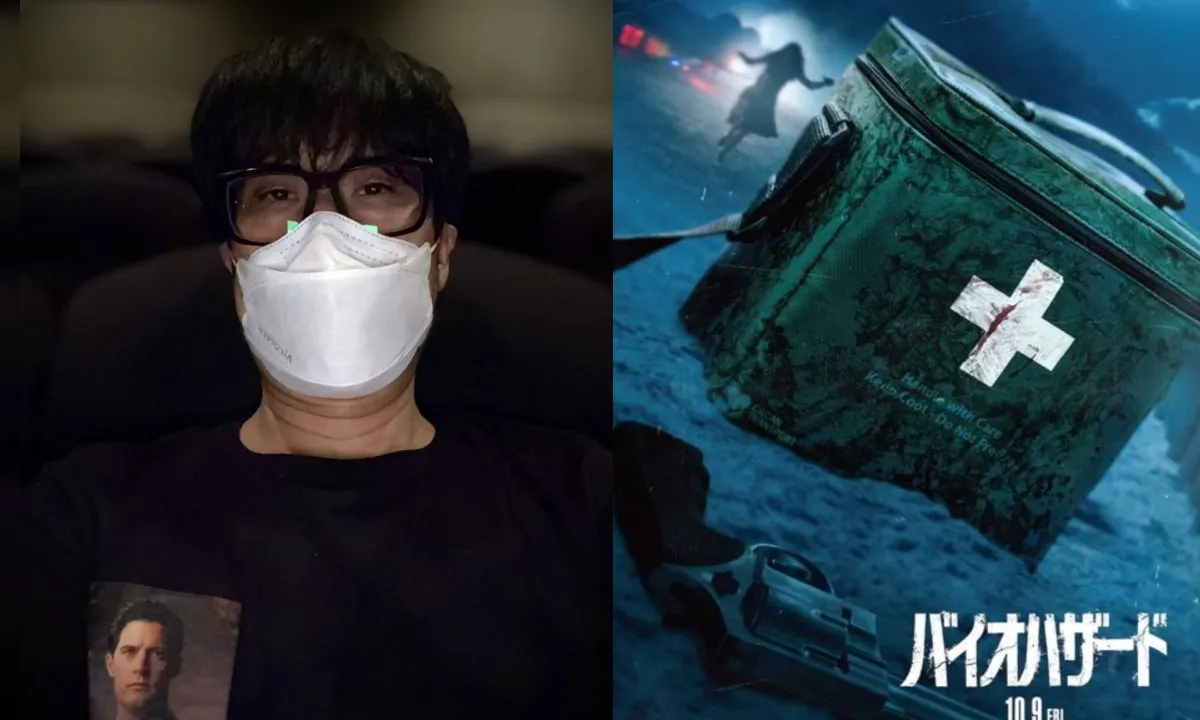 Хидео Кодзима и постер «Обителя Зла»