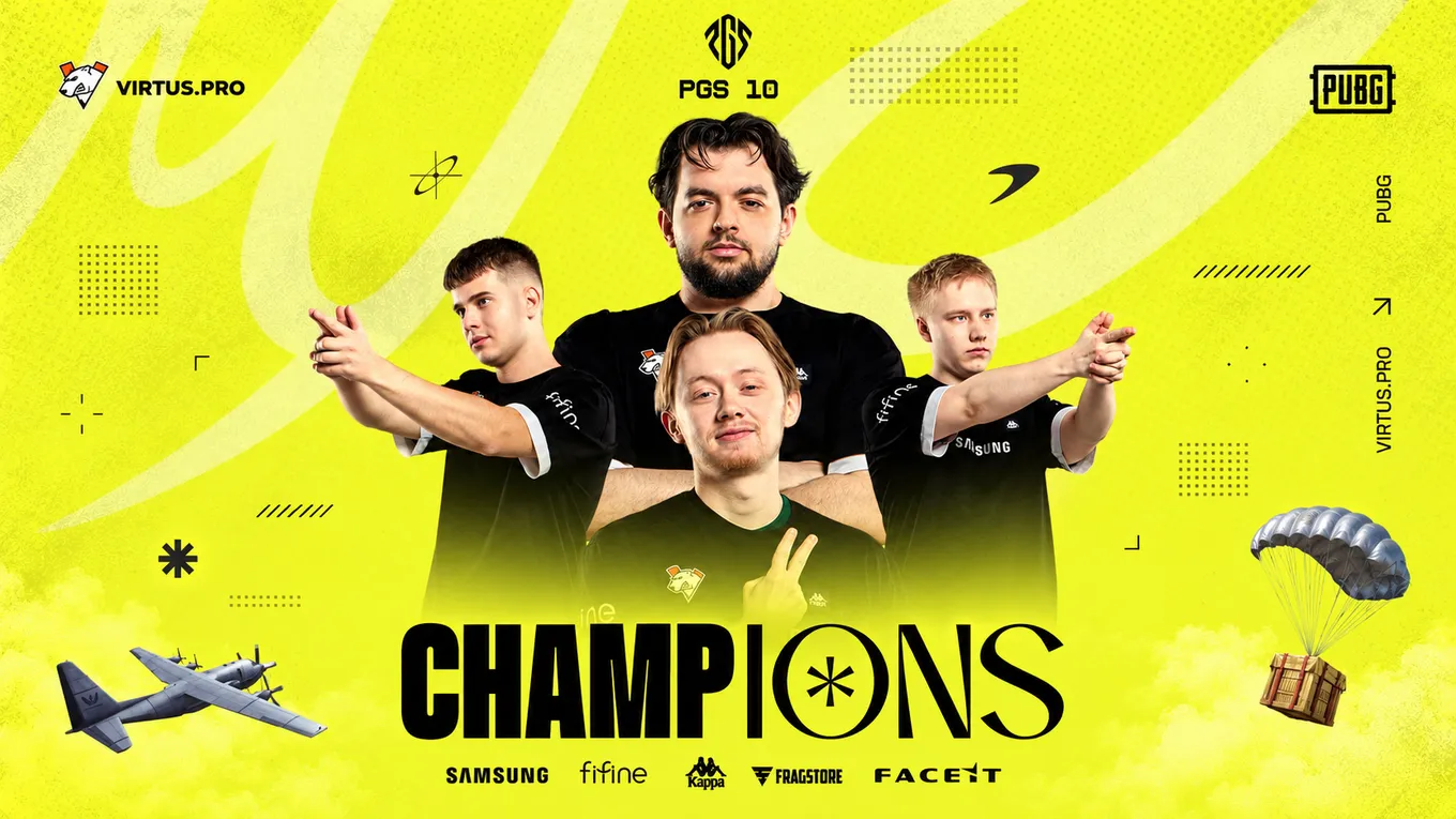 Virtus.pro выиграла PUBG Global Series 10 в Шанхае, набрав 100 очков за десять матчей