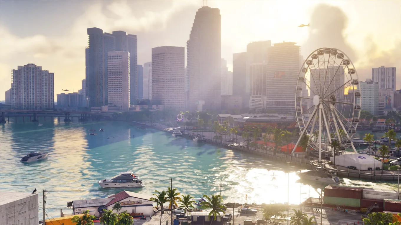 Набережная Вайс-Сити с колесом обозрения – карта GTA 6 примерно вдвое больше, чем в GTA 5