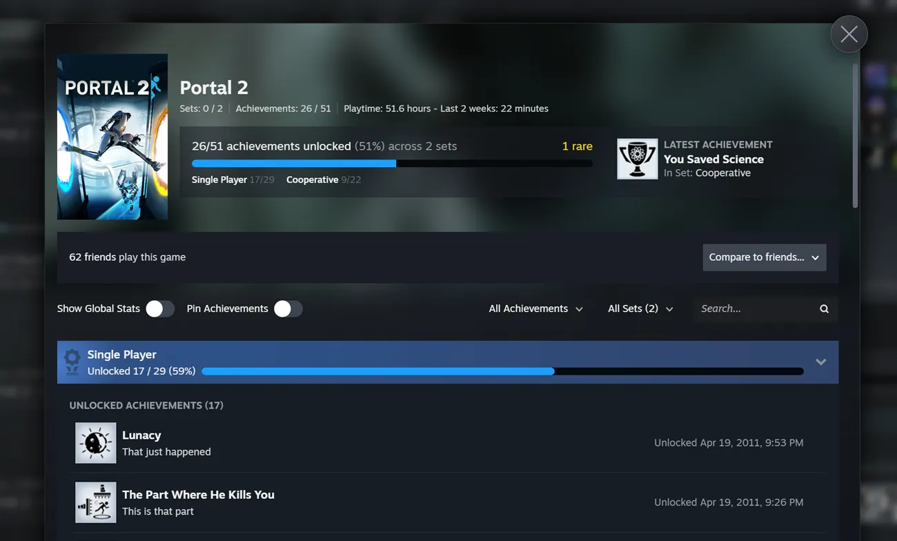 Главное нововведение патча – наборы достижений в Steam