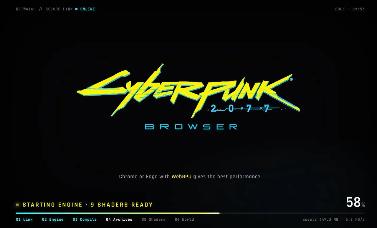 Cyberpunk 2077 запускается прямо в браузере – проект сделал независимый разработчик