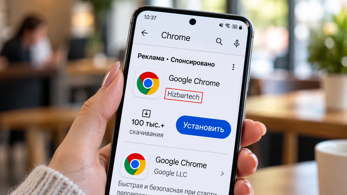 На странице приложения значилось более 100 тысяч скачиваний, но после установки открывался чат с ИИ-аватарами