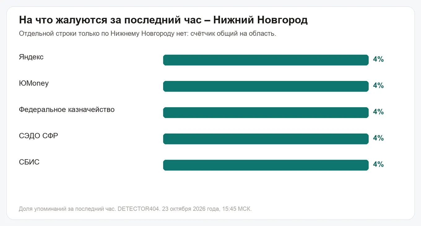 На что жалуются за последний час – Нижний Новгород