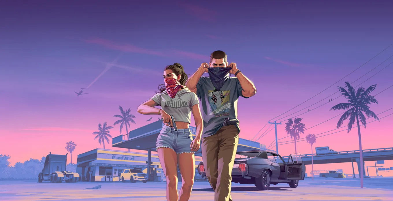 Лусия и Джейсон в GTA 6, официальное изображение Rockstar Games