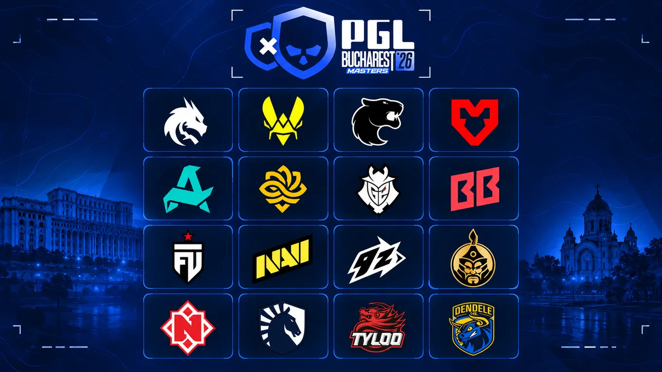 На турнире PGL Masters Bucharest 2026 выступят 16 команд со всего мира