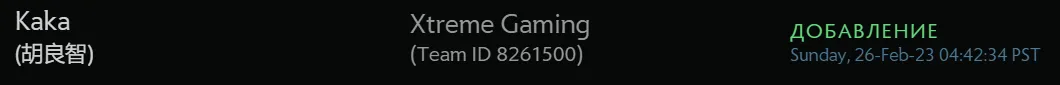 Kaka заменил Pyw в составе Xtreme Gaming по Dota 2