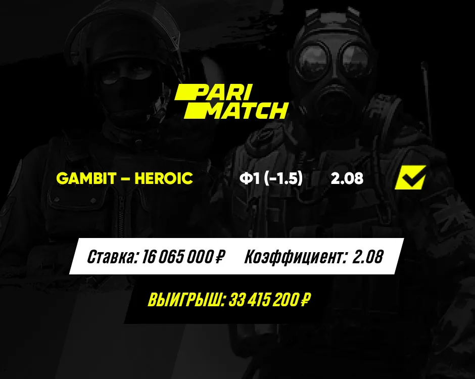 Ставка на Gambit «фора -1,5»
